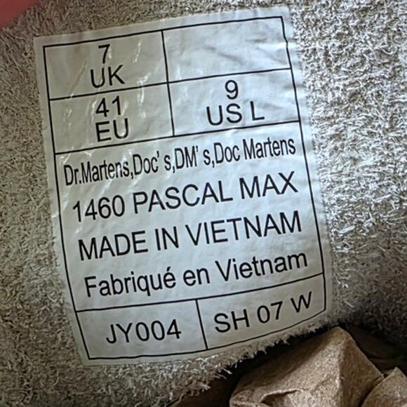 Dr. Martens 1460 Pascal Max Leather Platform Boots Tall Chunky Doc Marten Pisa - Picture 10 of 12